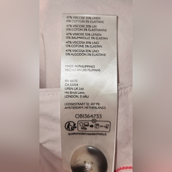 Maeve The Colette Magic Fabric Wide Leg Cropped Pants Size 30 Light Pink NWT - Picture 14 of 15